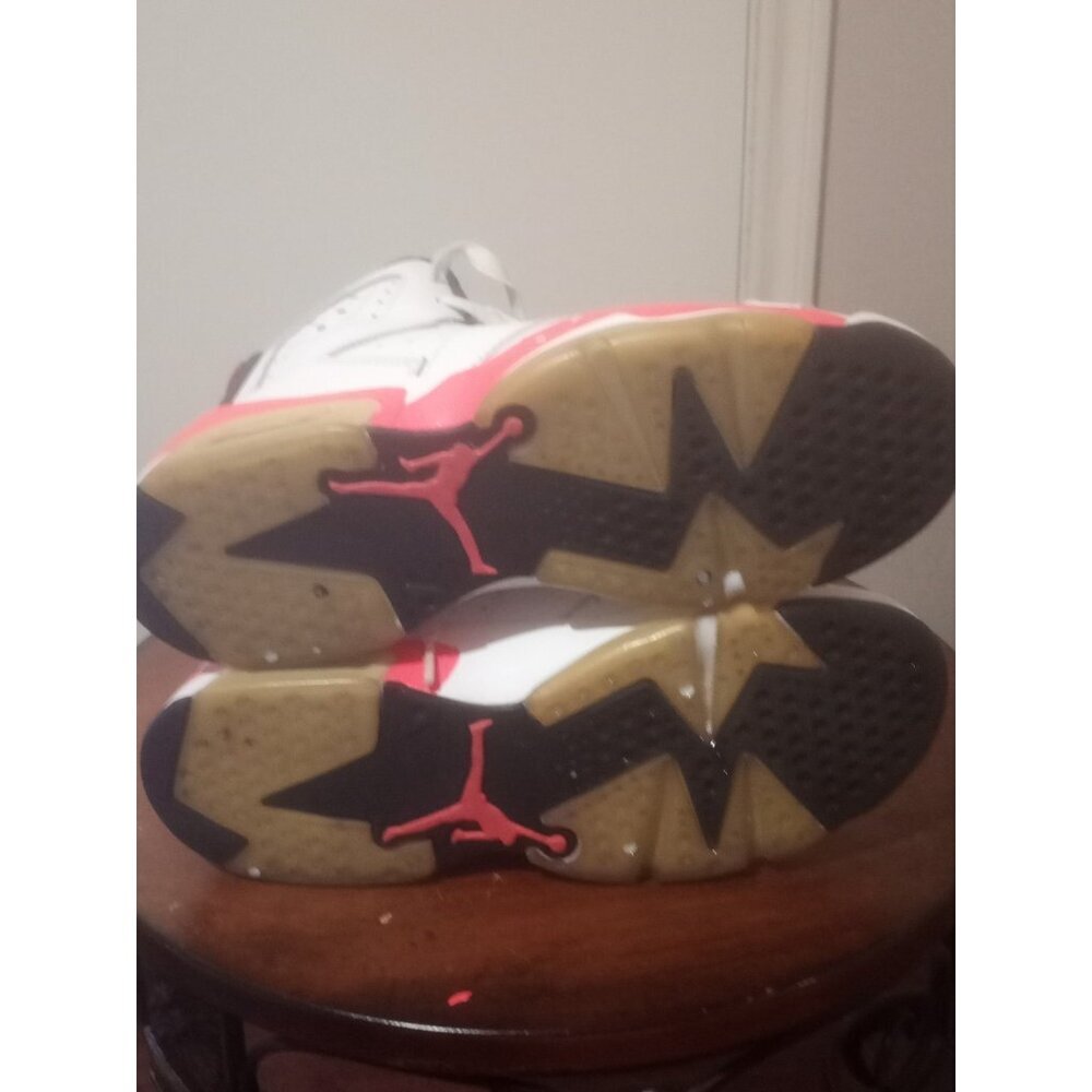 Air Jordan 6 Retro Infrared White 2014 GS Size 6.5Y 384665-123 Women Size 8 - Picture 3 of 12